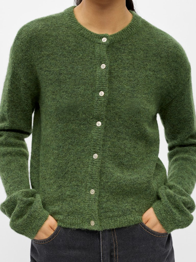 Object | Gebreid vest Agate bronze green melange NOOS