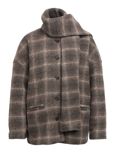 Object | Winterjas Maise met sjaal ruit carafe NOOS