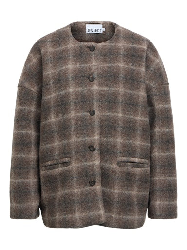 Object | Winterjas Maise met sjaal ruit carafe NOOS