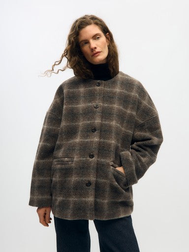 Object | Winterjas Maise met sjaal ruit carafe NOOS