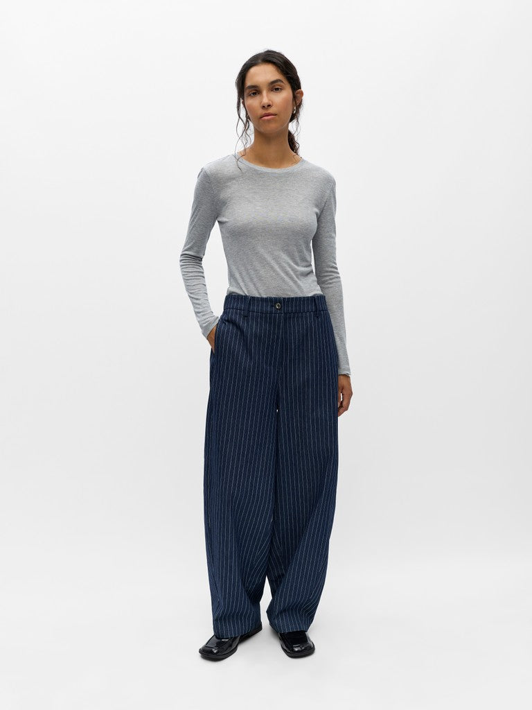 Object | Broek Asra Barrel dark blue denim white