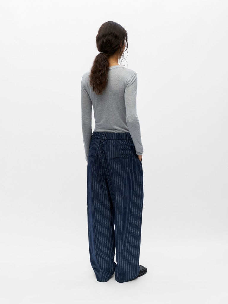 Object | Broek Asra Barrel dark blue denim white