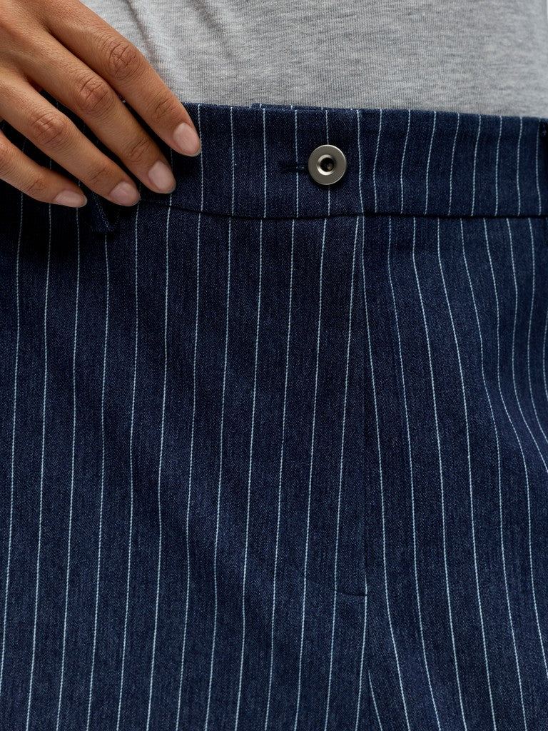 Object | Broek Asra Barrel dark blue denim white