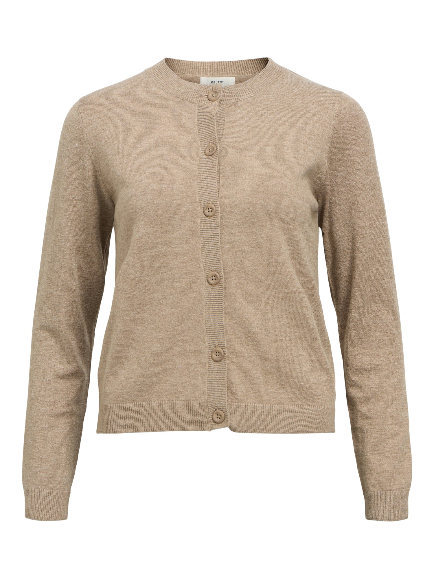 Object | Gebreid vest Thess NOOS desert taupe melange