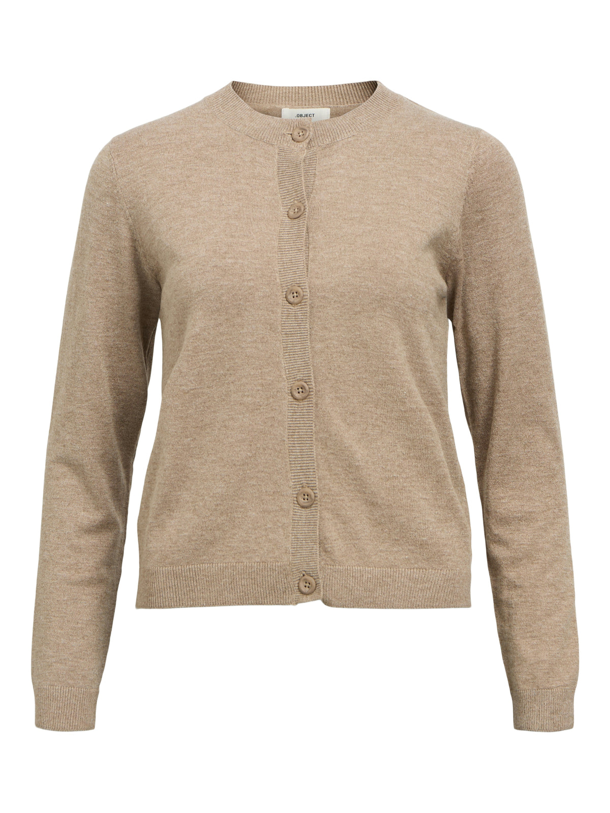 Object | Gebreid vest Thess NOOS desert taupe melange