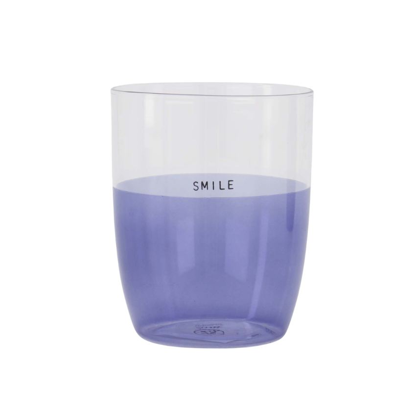 Zusss | Drinkglas smile lichtblauw