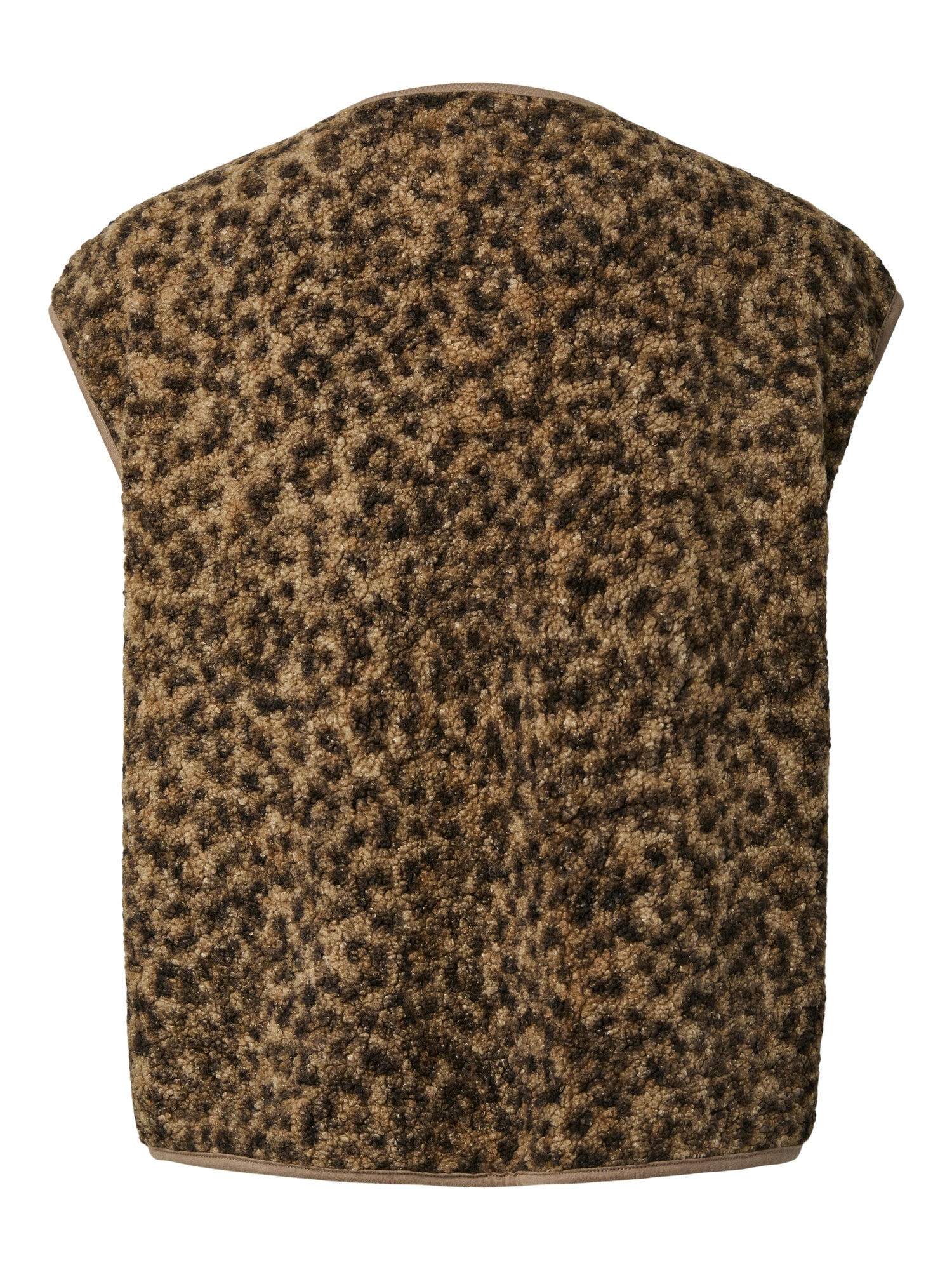Pieces | Gilet Katty teddy vest NOOS tannin leopard