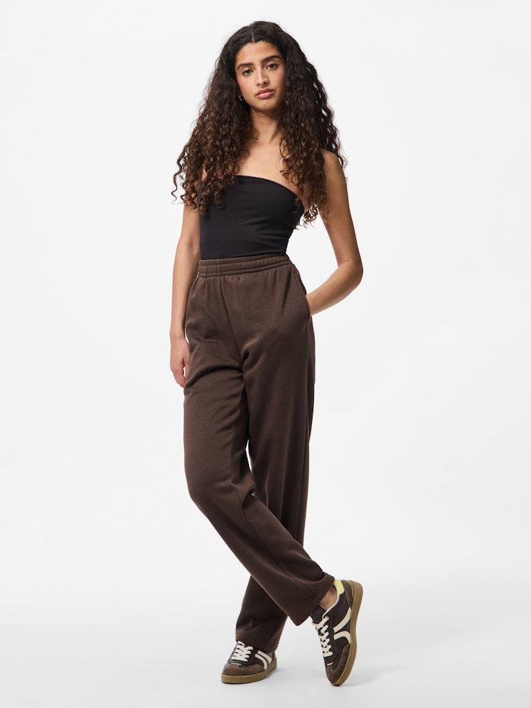 Pieces | Broek Chilli straight Sweat hot fudge NOOS