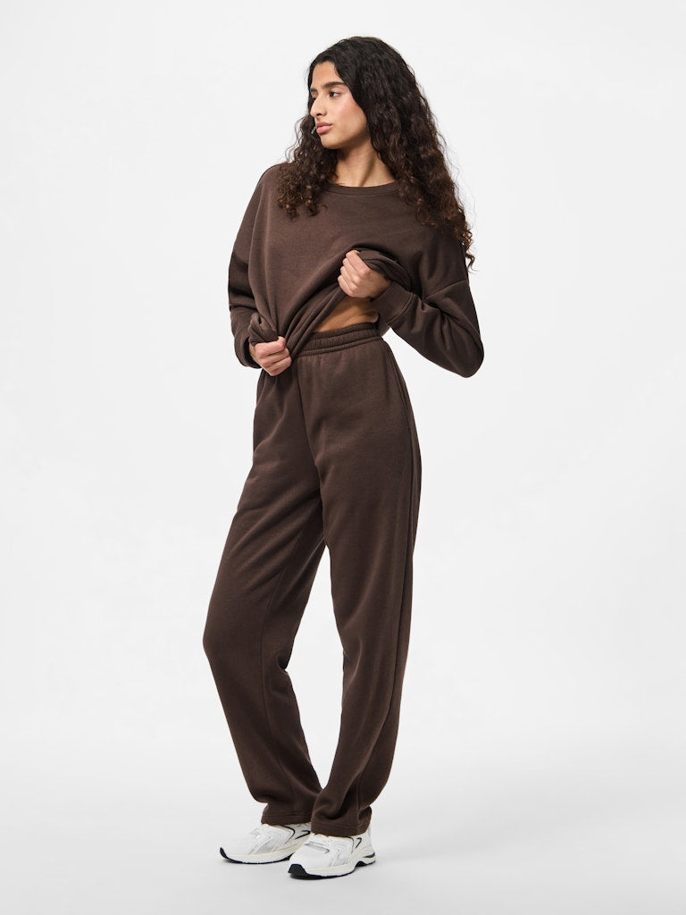 Pieces | Broek Chilli straight Sweat hot fudge NOOS
