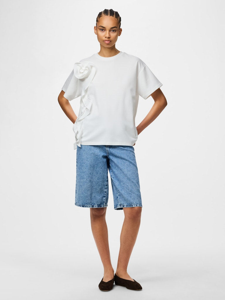 Pieces | T-Shirt Skylar Rose bright white