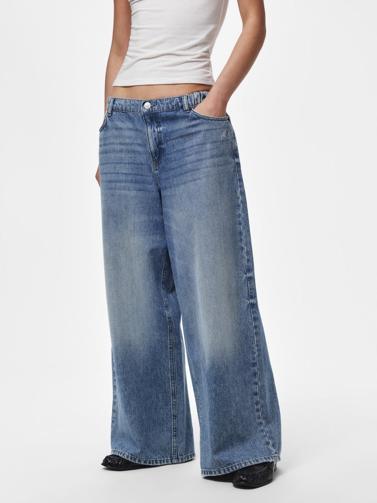 Pieces | Jeans Sky wide medium blue denim