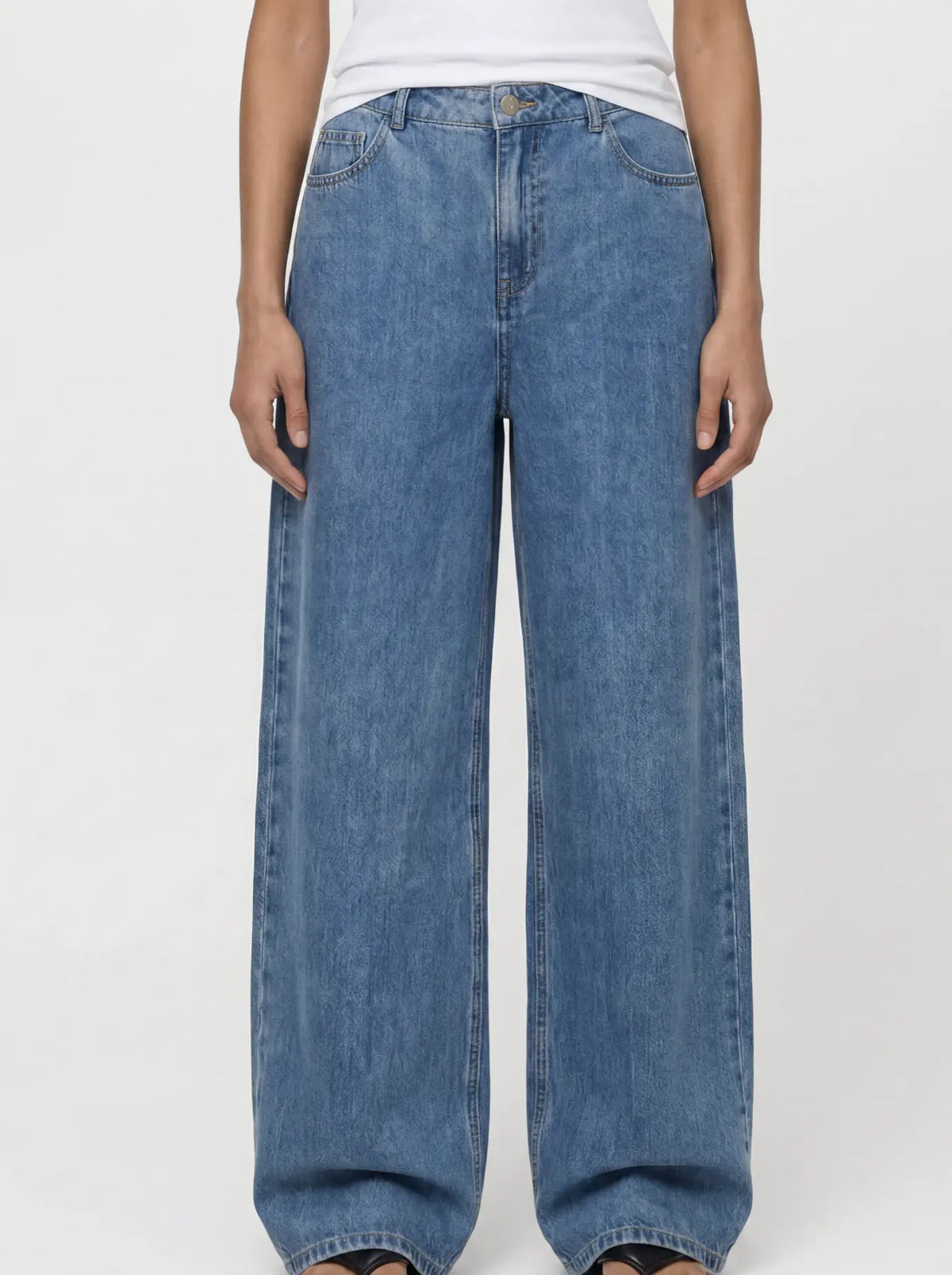 Object | Wijde jeans Luca Tri medium blue denim Noos