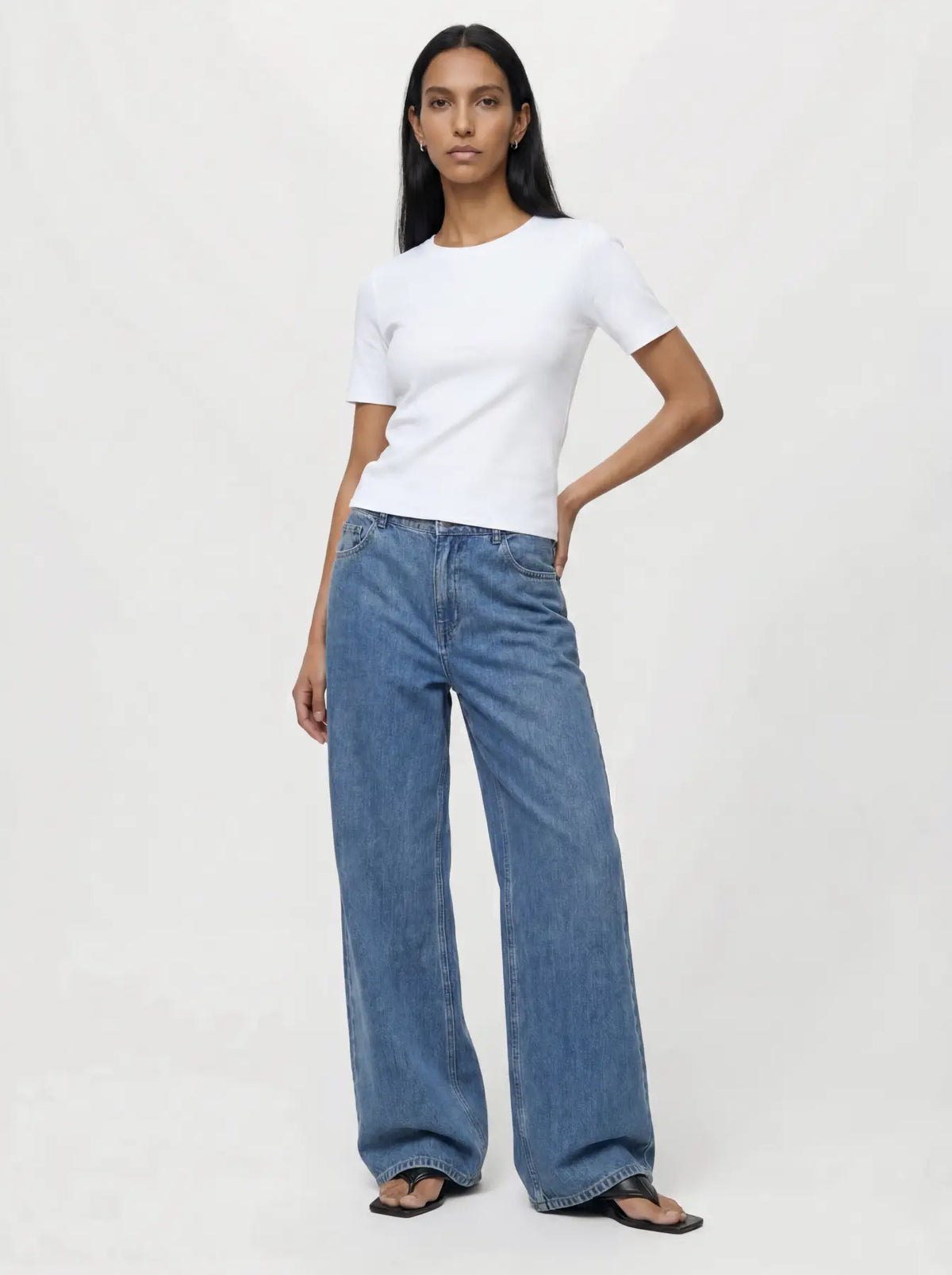 Object | Wijde jeans Luca Tri medium blue denim Noos
