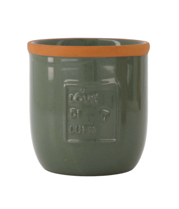 Zusss | Geurkaars terracotta love di lumi donkergroen
