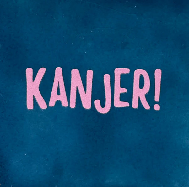 Yett | Tegeltje Kanjer! donkerblauw/roze