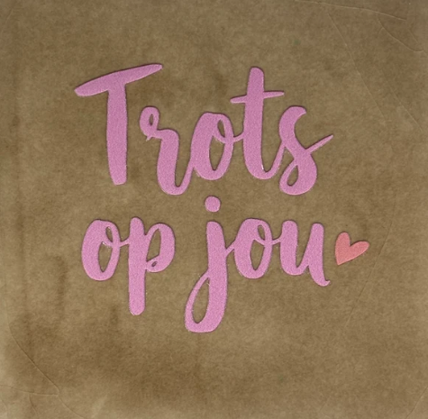 Yett | Tegeltje trots op jou taupe