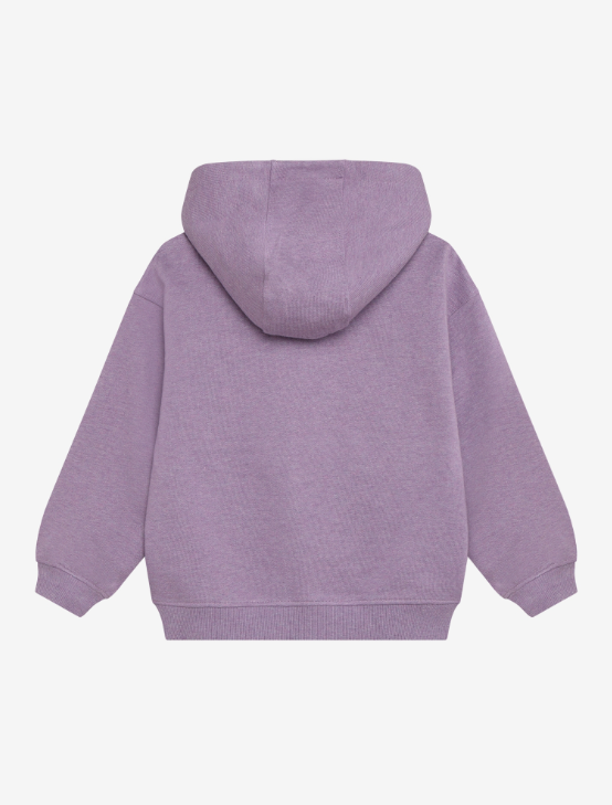 Daily7 | Hoodie oversized chest print purple melange