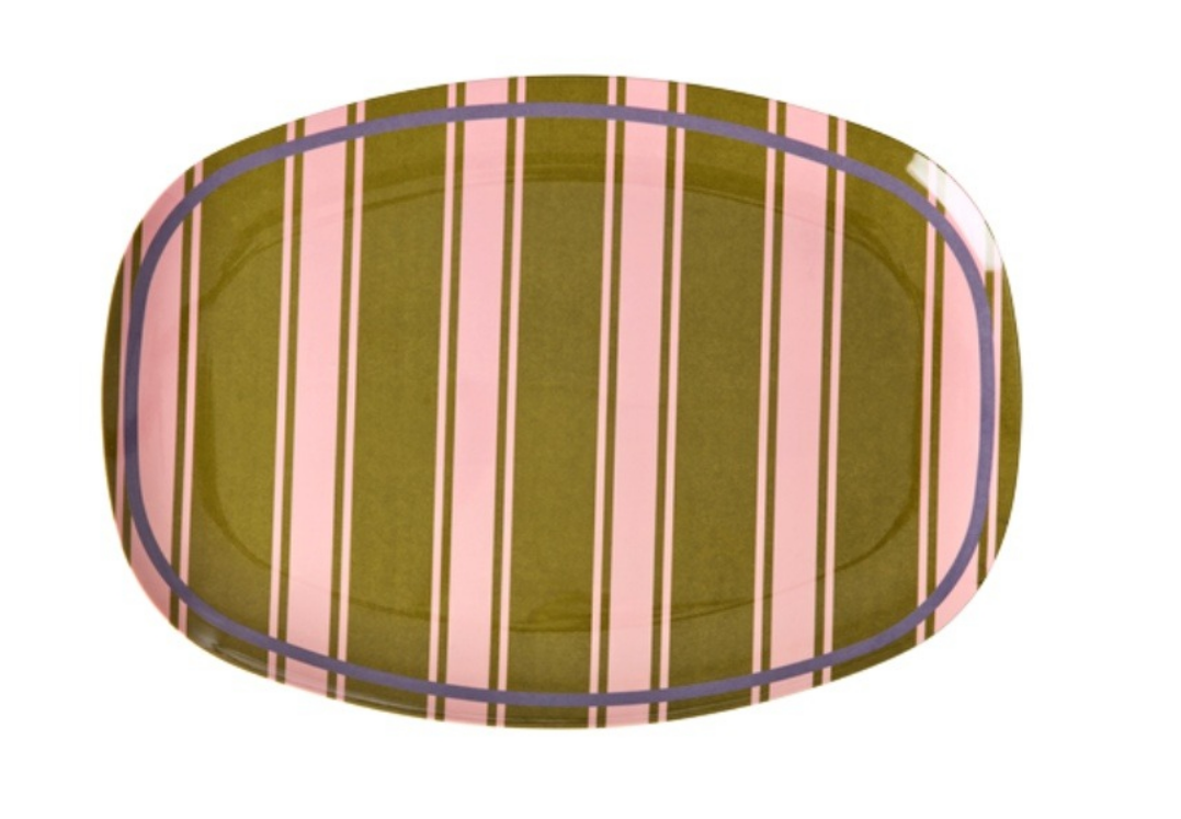 Rice | Melamine langwerpig bord stripe delight print