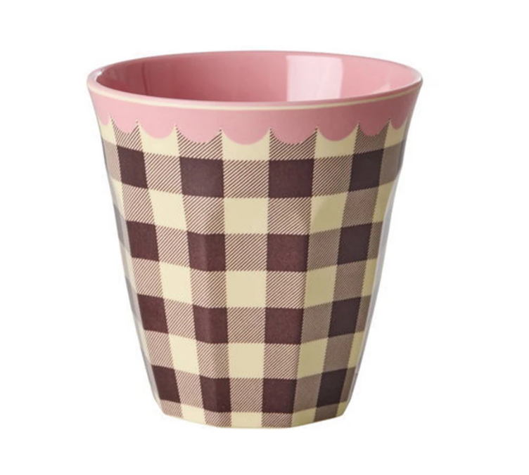 Rice | Mok Melamine check me out chocolade bruin