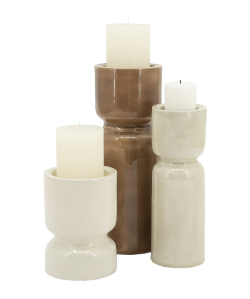 By Boo | Kandelaren Roany naturel Set van 3