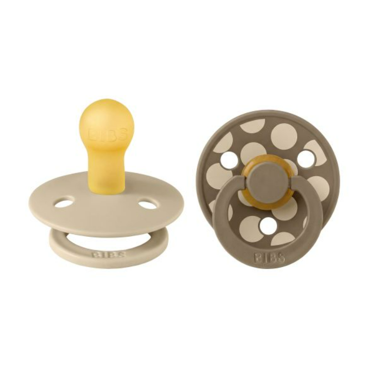 Bibs | Speen round set2 polka vanilla dark oak