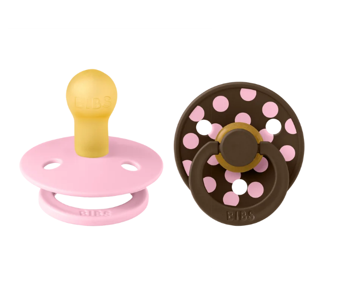 Bibs | Speen round set2 polka baby pink mocha