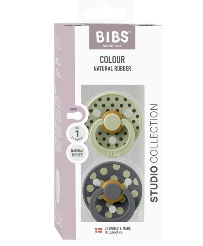 Bibs | Speen round set2 polka sage iron
