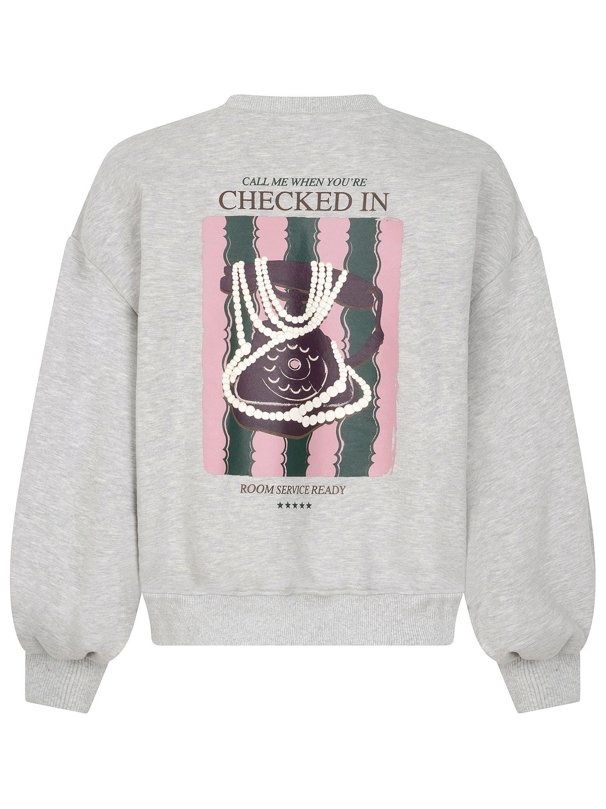 Ydence | Sweater Checked in Grey melange
