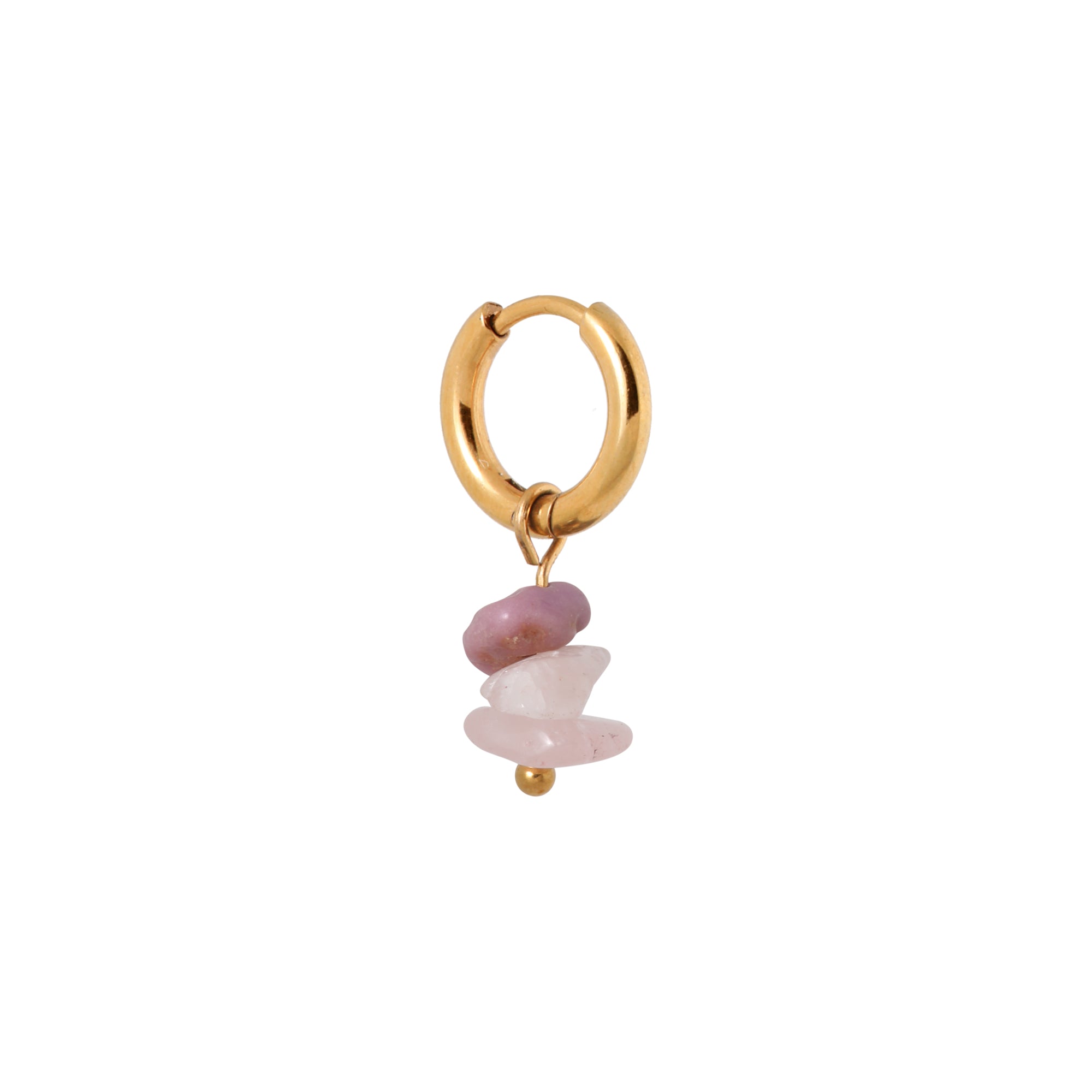 Label Kiki | Hoops triple purple rock goud set2