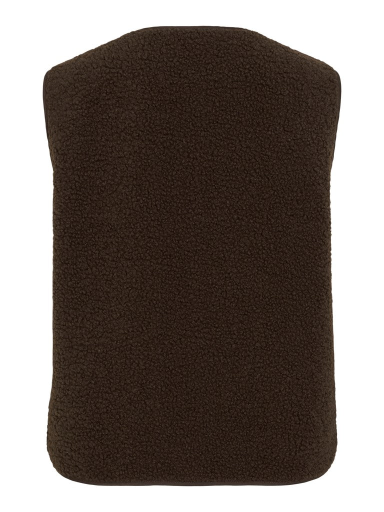 Vila | Gilet Ada Teddy coffee bean NOOS