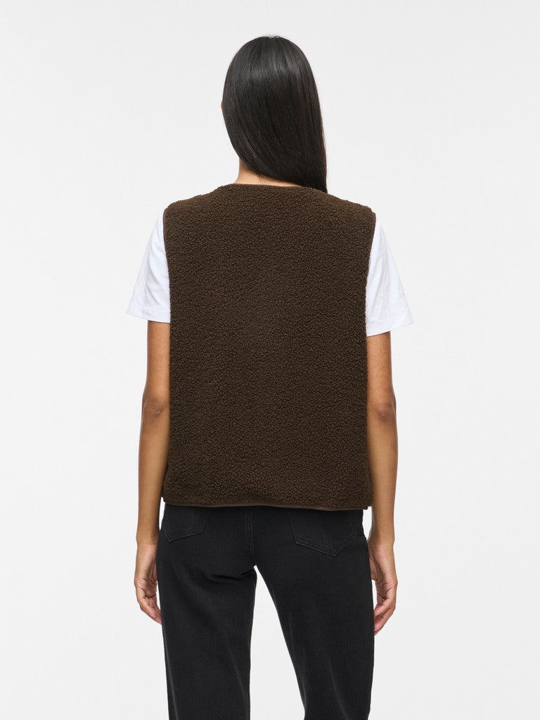 Vila | Gilet Ada Teddy coffee bean NOOS