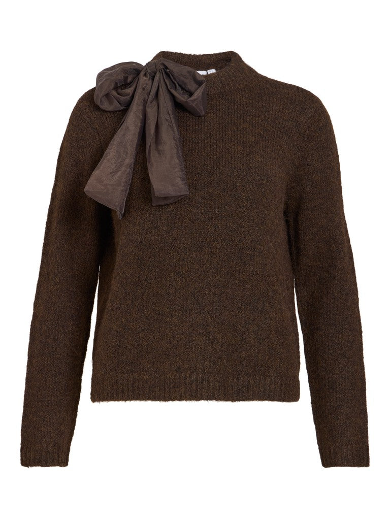Vila | Trui Bows met strik coffee bean