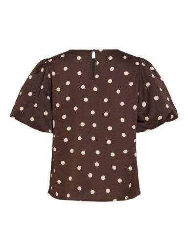 Vila | Top Viellette coffee bean dots NOOS