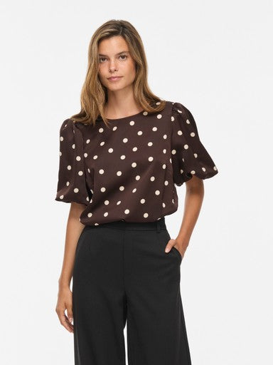 Vila | Top Viellette coffee bean dots NOOS