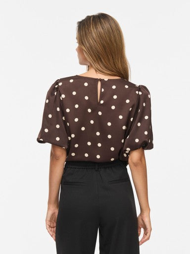 Vila | Top Viellette coffee bean dots NOOS