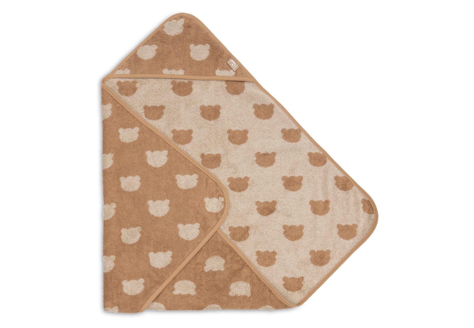 Jollein | Badcape badstof 75x75cm jacquard teddy bear