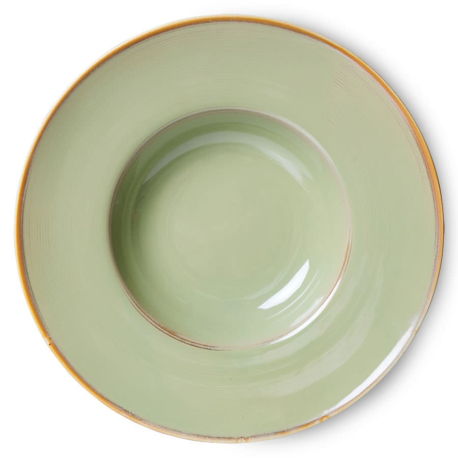 HK Living | Chef ceramics pasta bord moss/green
