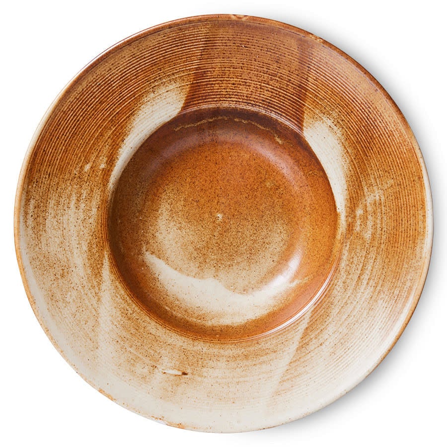 HK Living | Chef ceramics pasta bord cream/brown