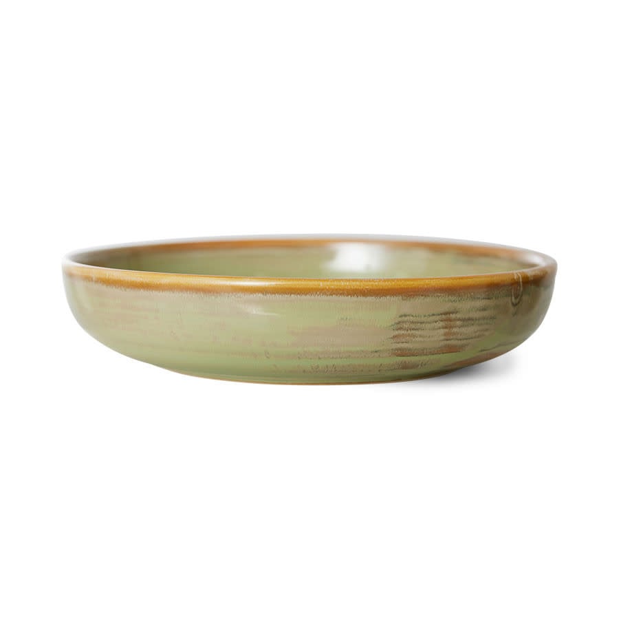 HK Living | Chef ceramics diep bord moss/green M