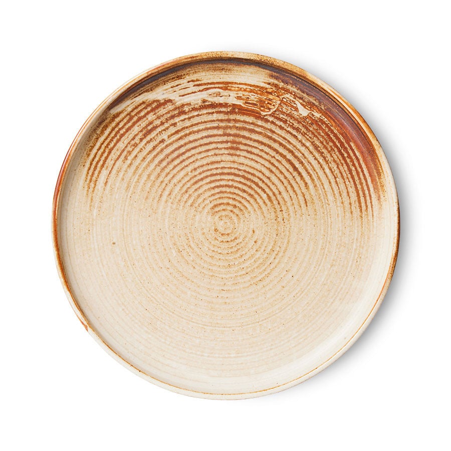HK Living | Chef ceramics side plate cream/brown