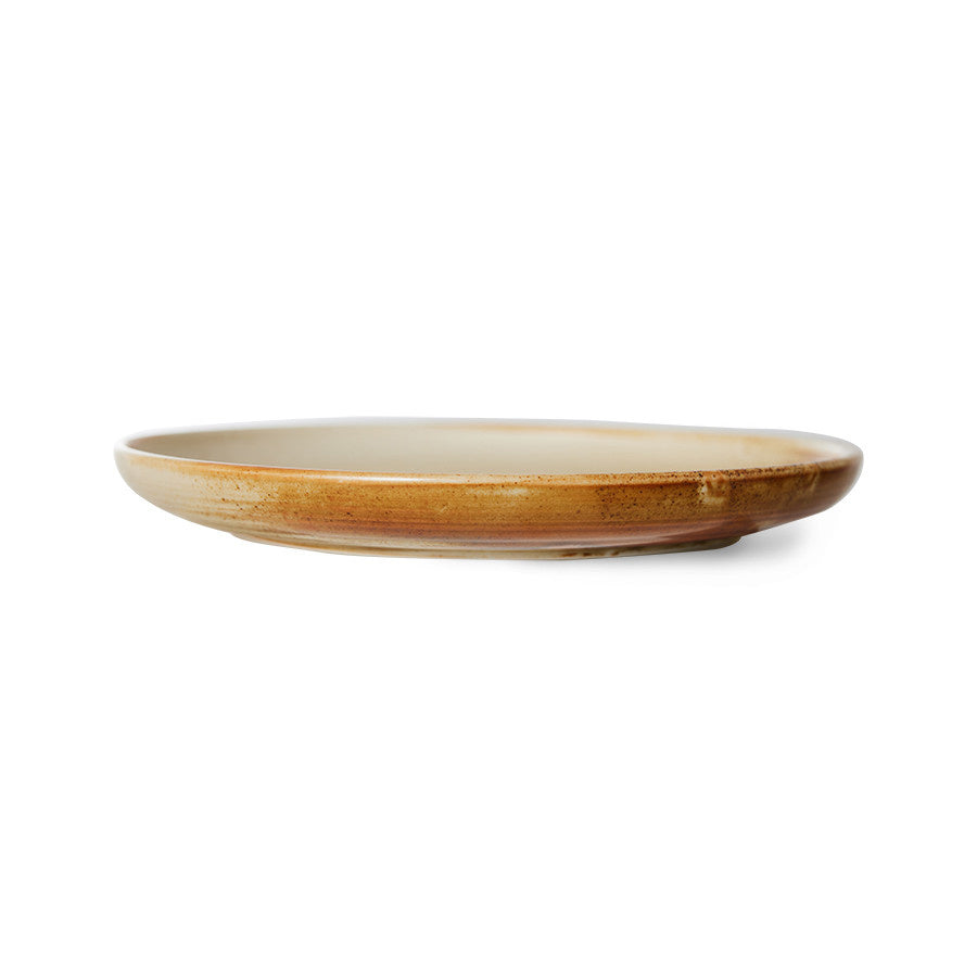 HK Living | Chef ceramics side plate cream/brown