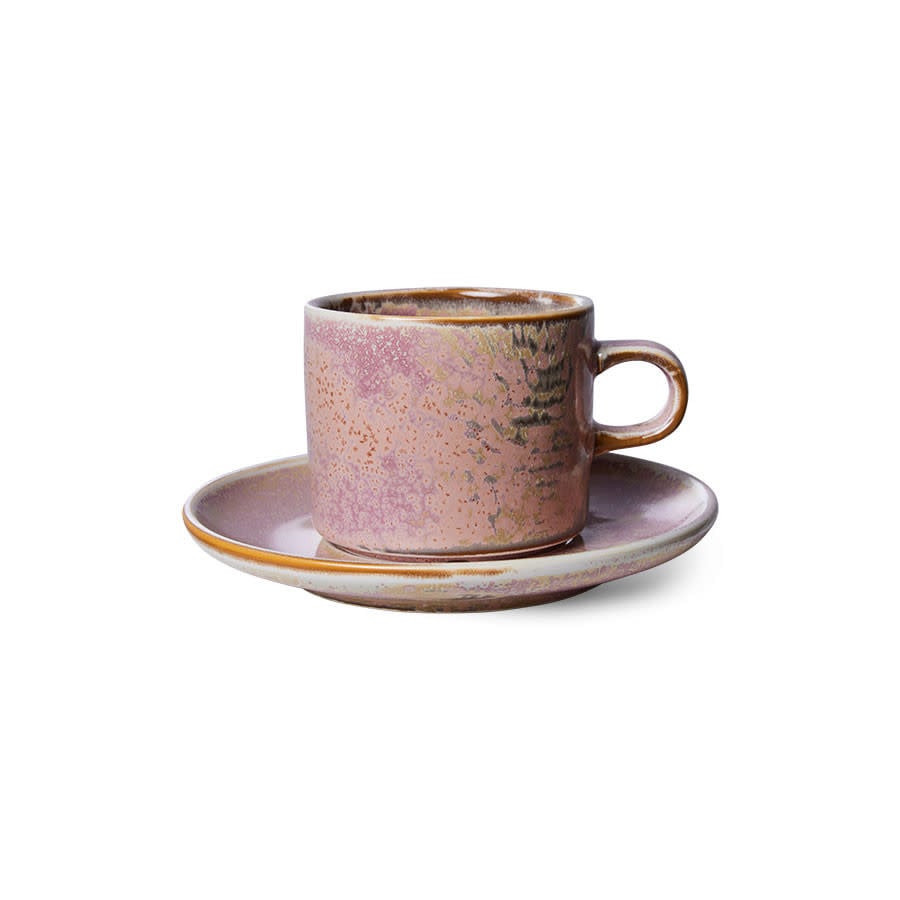 HK Living | Chef ceramics kop en schotel pink