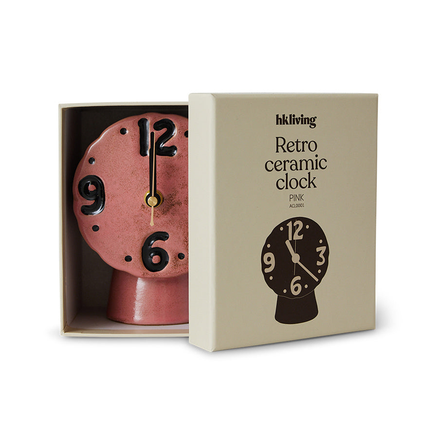 HK Living | Retro clock pink