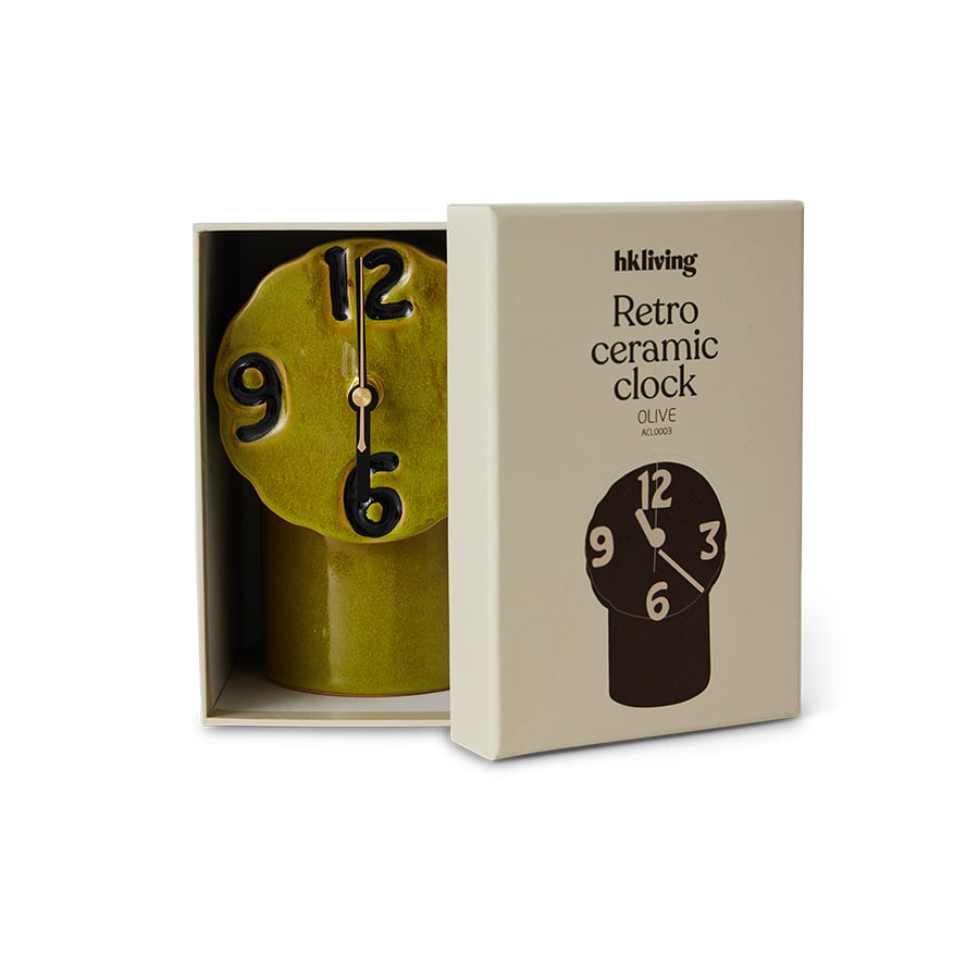 HK Living | Retro clock olive