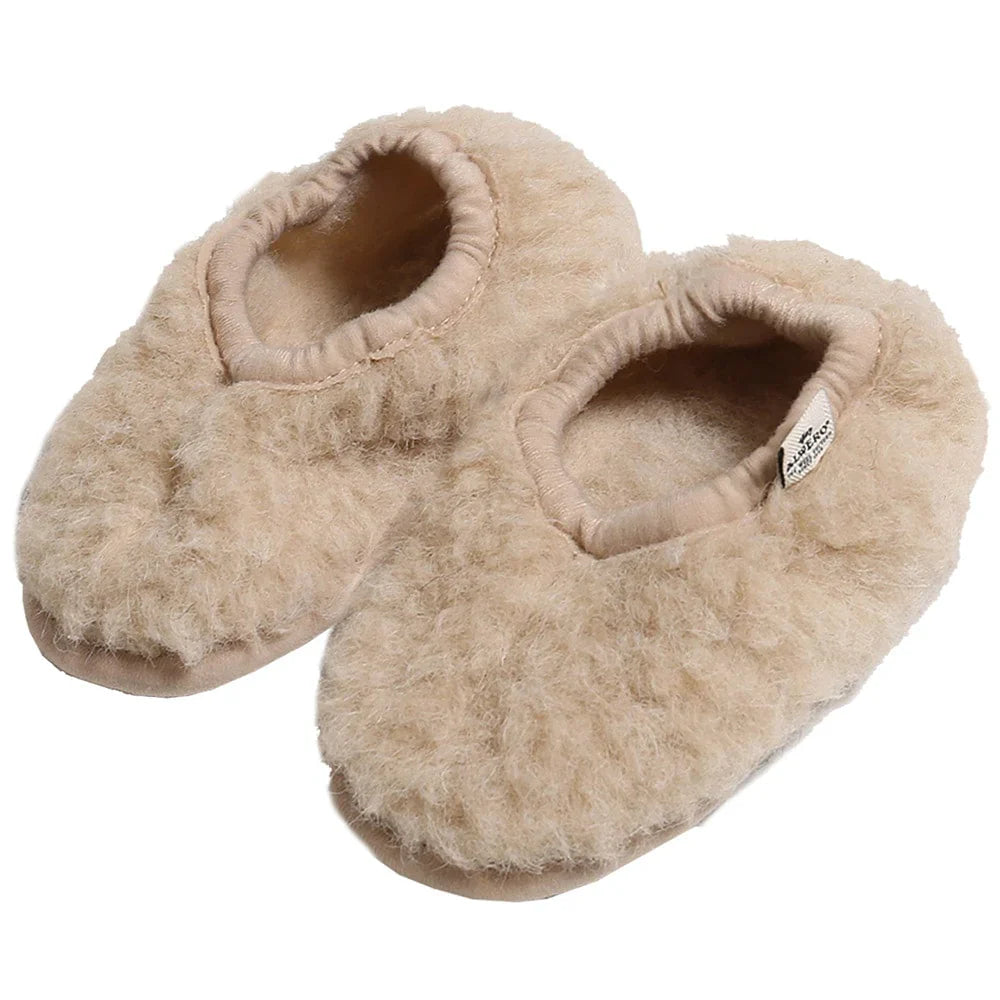 Alwero | Wollen sloffen beige