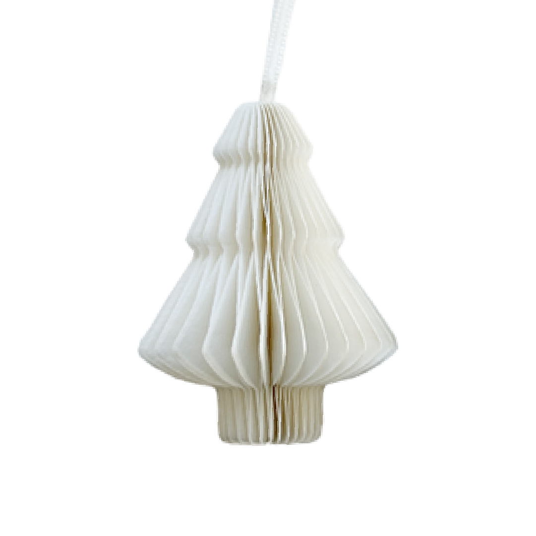 NoordLiving | Papieren boom ornament wit