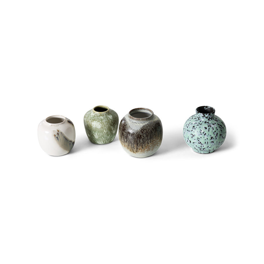 HK Living | 70's servies vaasjes Canyon set van 4