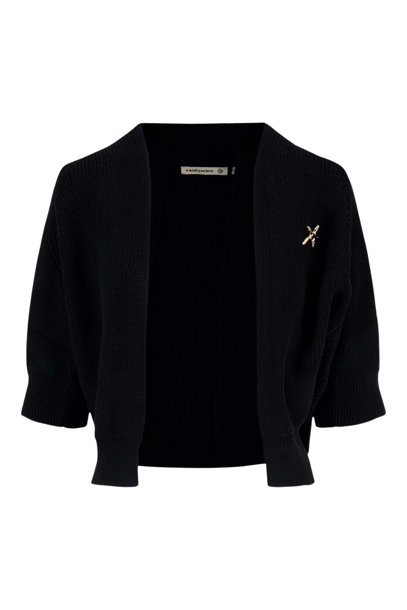 Zusss | Vest met vleermuis mouw zwart