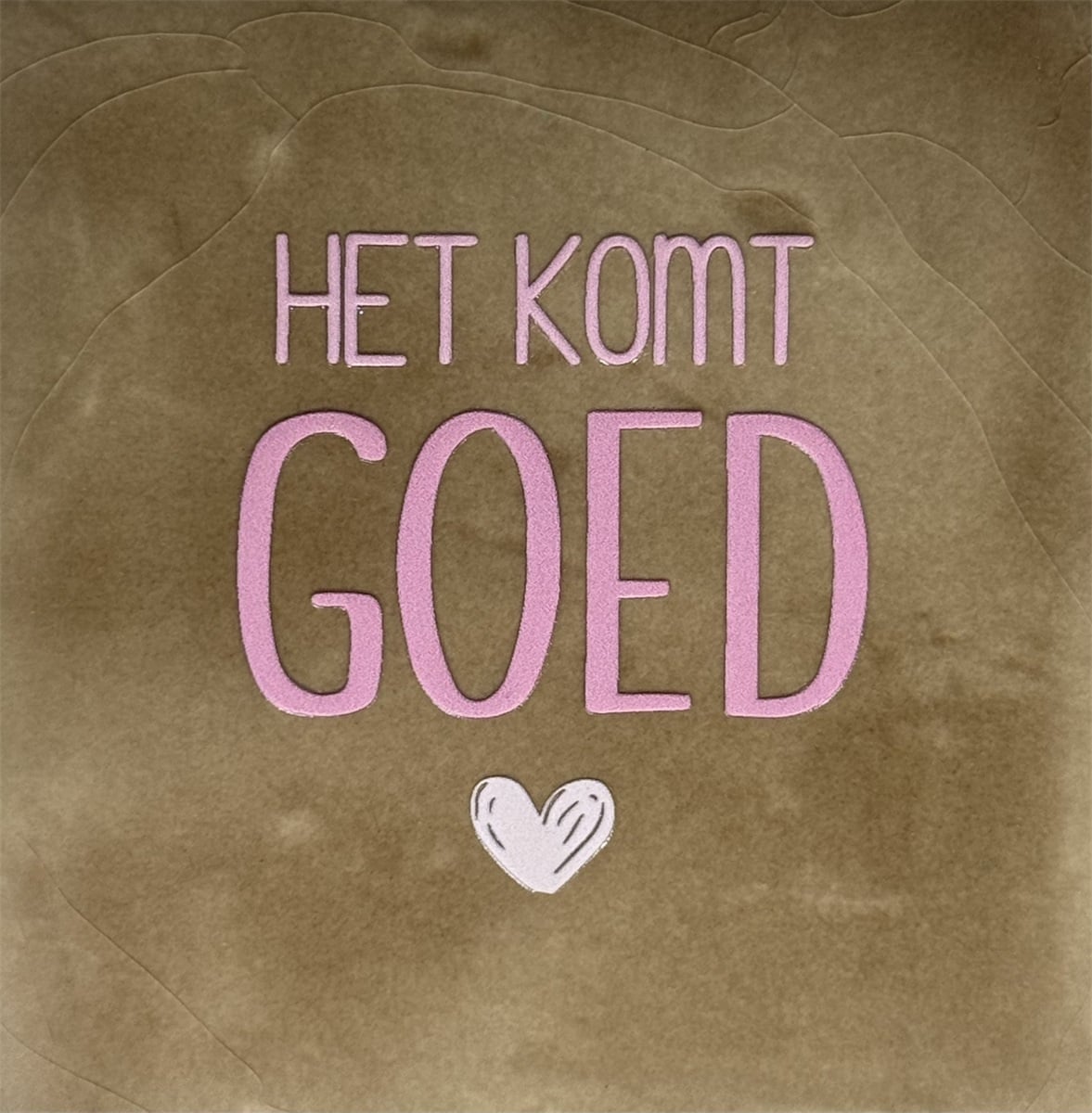 Yett | Tegeltje het komt goed taupe