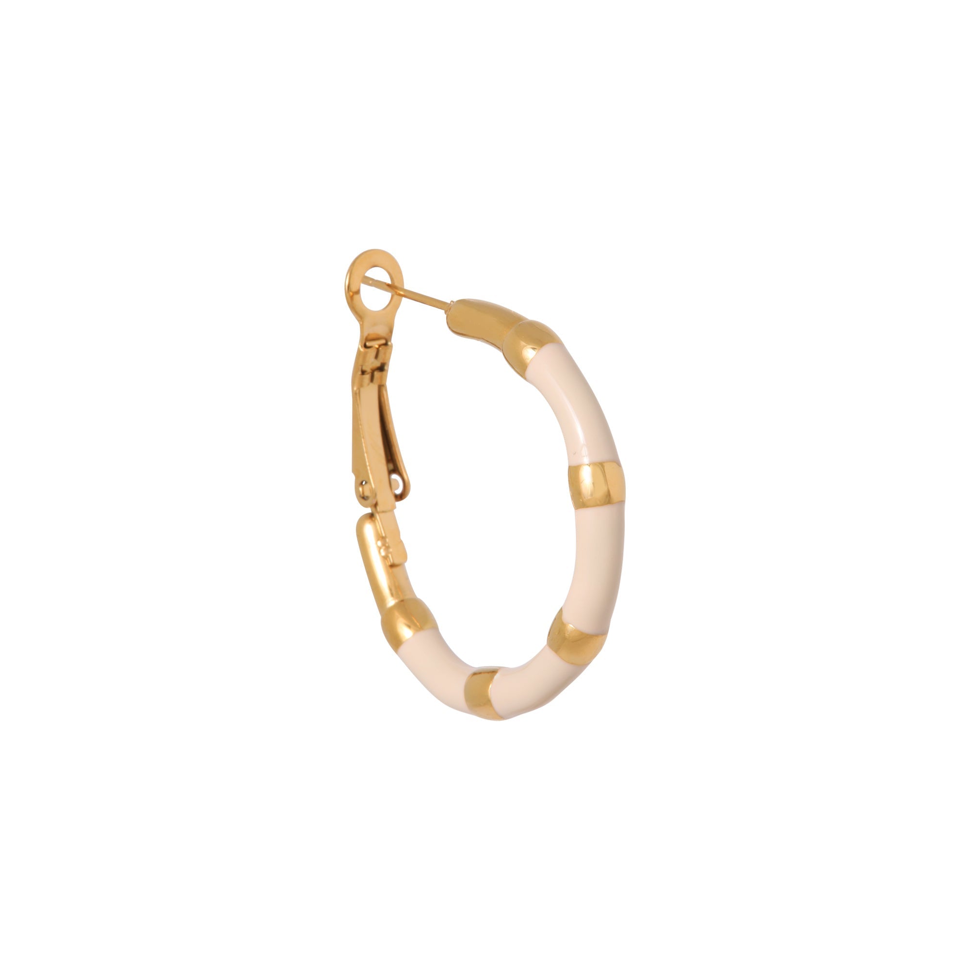 Label Kiki | Oorbellen Beige hoola gold Set2